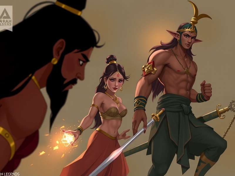 Arrah Legends Concept Art Showcasing Indian Mythological Characters